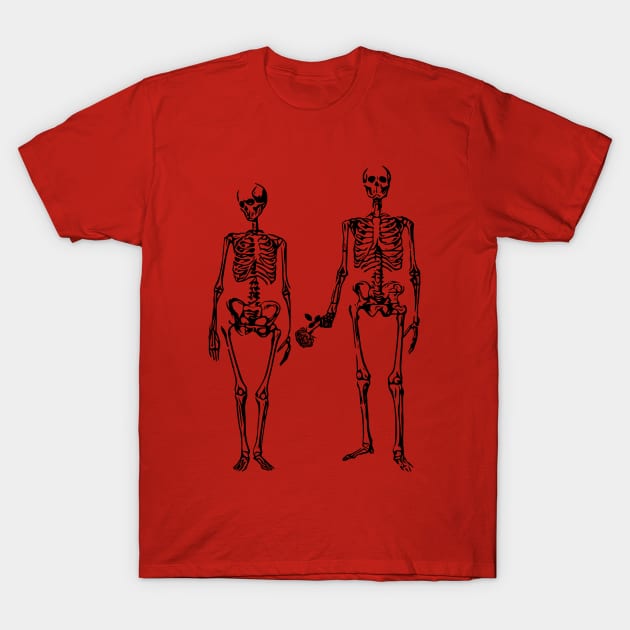 Romantic skeletons T-Shirt by SeverV